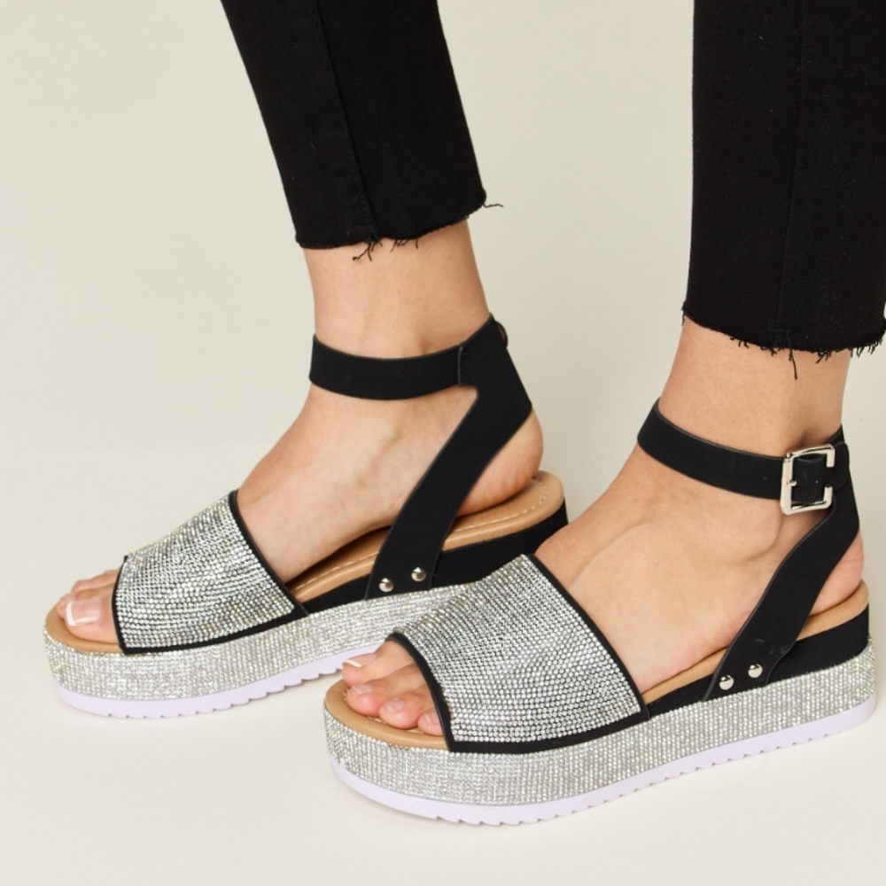 Glimmer Glow Wedge Sandals